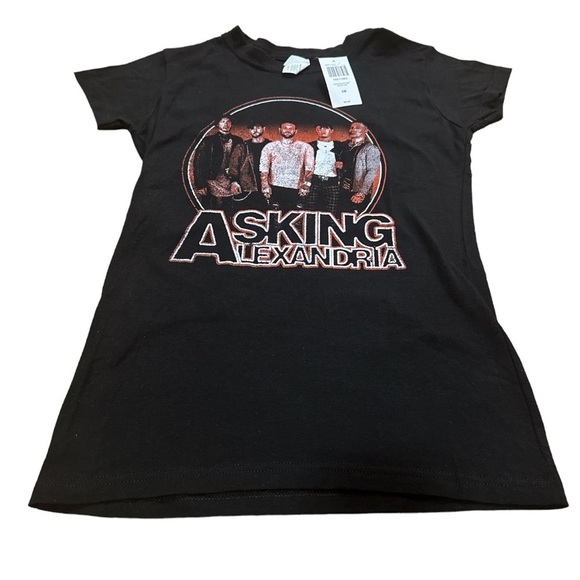 NWT Asking Alexandria hardcore Metalcore band women’s small band t-shirt black - Picture 1 of 5